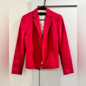 Zara Bright Fushia Pink Single-Button Tailored Blazer